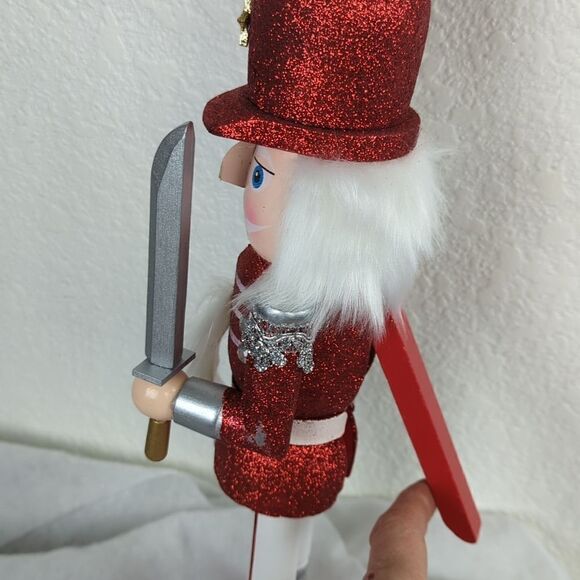14" Wooden Nutcracker Glittering Soldier Santa Claus! Price Firm! - Picture 10 of 15